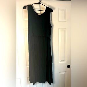 Bearsland Dark Green Maternity/Nursing Sundress Sleeveless